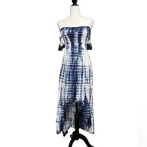 🆕 Raviya Smocked Tie Dye High Low Summer Dress Rayon